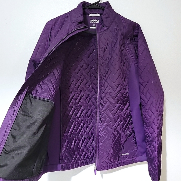 Cutter & Buck Women's Weathertec Hybrid Quilted Propel 2-in-1 Mock Jacket Vest - Picture 6 of 13